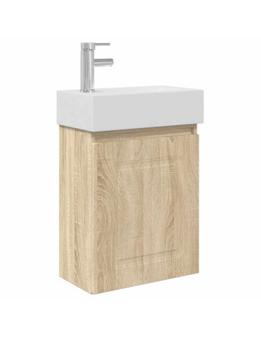 Mobile bagno con rubinetto Rovere Sonoma 45,5 x 22,5 x 84 cm