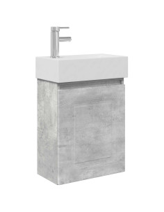 Mobile bagno con rubinetto Grigio Cemento 45,5 x 22,5 x 84 cm 2
