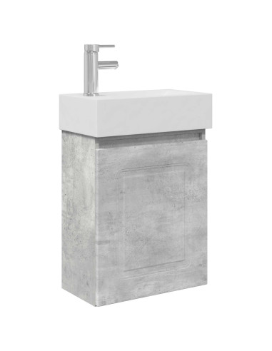 Mobile bagno con rubinetto Grigio Cemento 45,5 x 22,5 x 84 cm