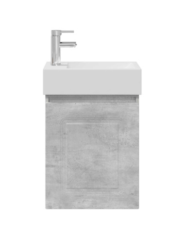 Mobile bagno con rubinetto Grigio Cemento 45,5 x 22,5 x 84 cm