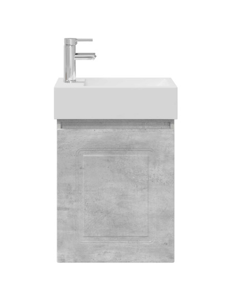 Mobile bagno con rubinetto Grigio Cemento 45,5 x 22,5 x 84 cm