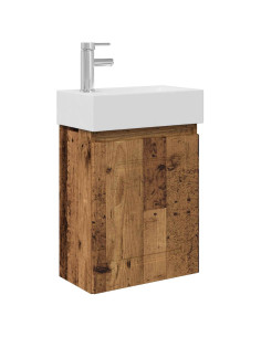 Mobile bagno con rubinetto Legno antico 45,5 x 22,5 x 84 cm 2