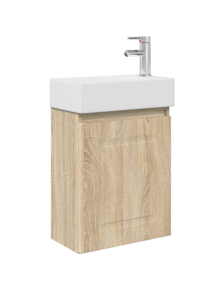 Mobile bagno con rubinetto Rovere Sonoma 45,5 x 22,5 x 84 cm