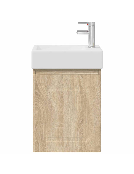 Mobile bagno con rubinetto Rovere Sonoma 45,5 x 22,5 x 84 cm