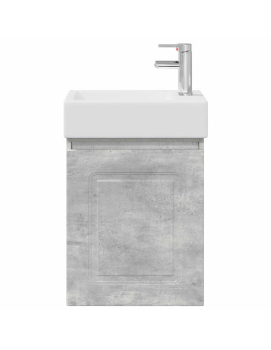 Mobile bagno con rubinetto Grigio Cemento 45,5 x 22,5 x 84 cm
