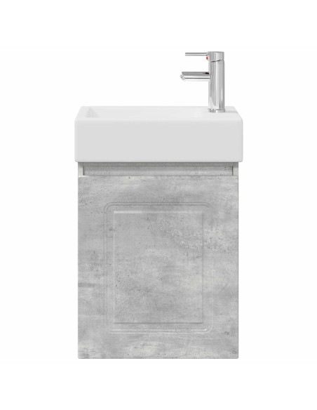 Mobile bagno con rubinetto Grigio Cemento 45,5 x 22,5 x 84 cm