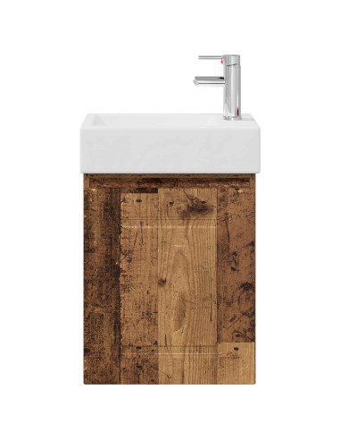 Mobile bagno con rubinetto Legno antico 45,5 x 22,5 x 84 cm