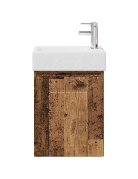 Mobile bagno con rubinetto Legno antico 45,5 x 22,5 x 84 cm
