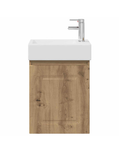 Mobile bagno con rubinetto Rovere Artigianale