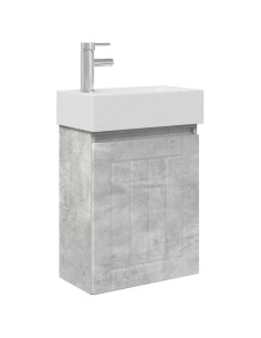 Mobile bagno con rubinetto Grigio Cemento 45,5 x 25,5 x 84 cm 2