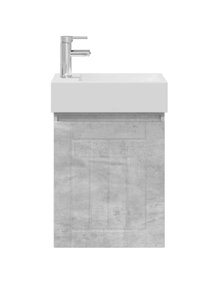 Mobile bagno con rubinetto Grigio Cemento 45,5 x 25,5 x 84 cm