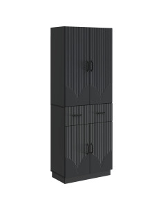 Set di armadi 2 pcs Nero Legno ingegnerizzato