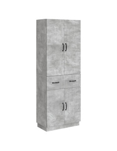 Set di armadi 2 pcs Grigio Cemento Legno ingegnerizzato
