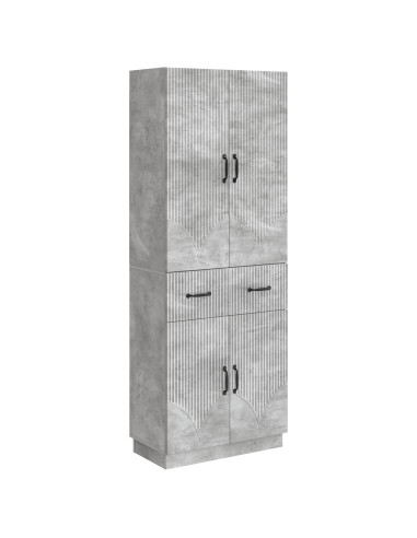 Set di armadi 2 pcs Grigio Cemento Legno ingegnerizzato
