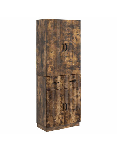Set di armadi 2 pcs Rovere Fumo Legno ingegnerizzato