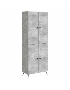 Set di armadi 2 pcs Grigio Cemento Legno ingegnerizzato