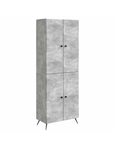 Set di armadi 2 pcs Grigio Cemento Legno ingegnerizzato