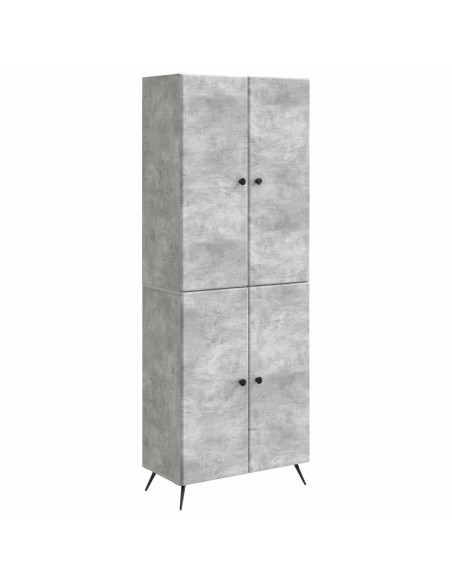 Set di armadi 2 pcs Grigio Cemento Legno ingegnerizzato