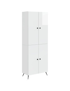 Set di armadi 2 pcs Bianco Lucido Legno ingegnerizzato