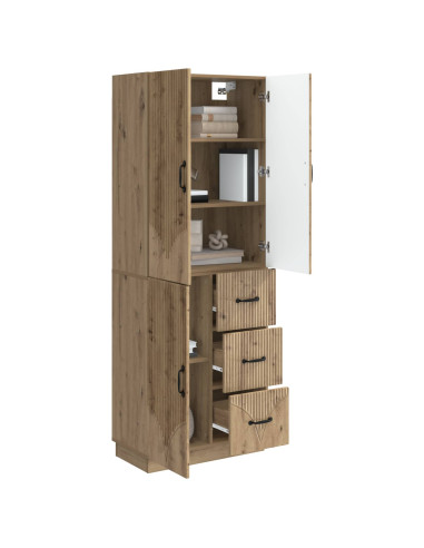 Set di armadi 2 pcs Rovere Artigianale Legno ingegnerizzato