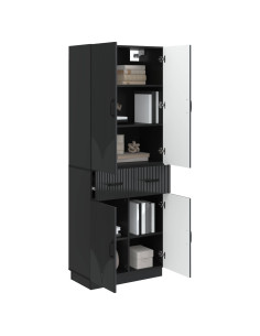 Set di armadi 2 pcs Nero Legno ingegnerizzato 2
