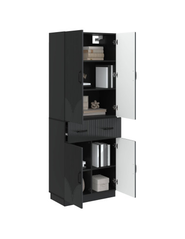 Set di armadi 2 pcs Nero Legno ingegnerizzato