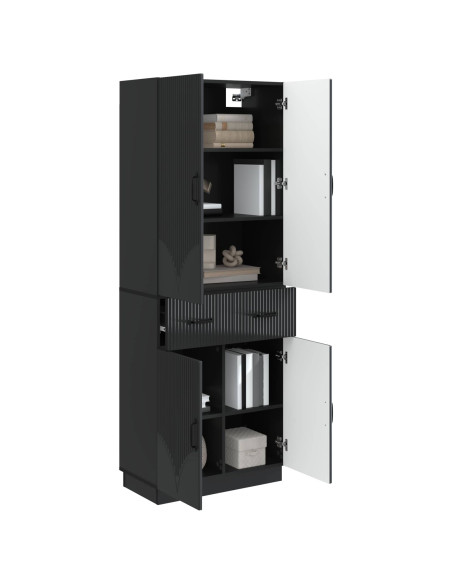 Set di armadi 2 pcs Nero Legno ingegnerizzato