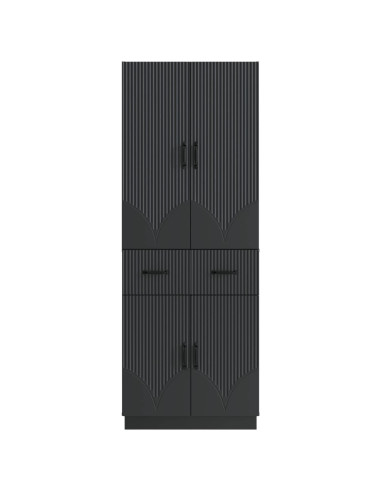 Set di armadi 2 pcs Nero Legno ingegnerizzato