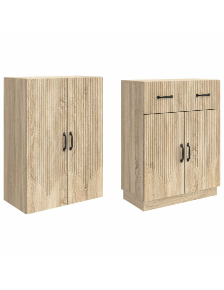 Set di armadi 2 pcs Rovere Sonoma Legno ingegnerizzato
