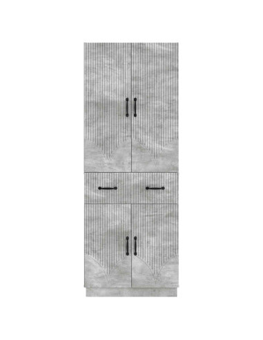 Set di armadi 2 pcs Grigio Cemento Legno ingegnerizzato