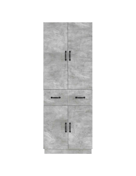 Set di armadi 2 pcs Grigio Cemento Legno ingegnerizzato