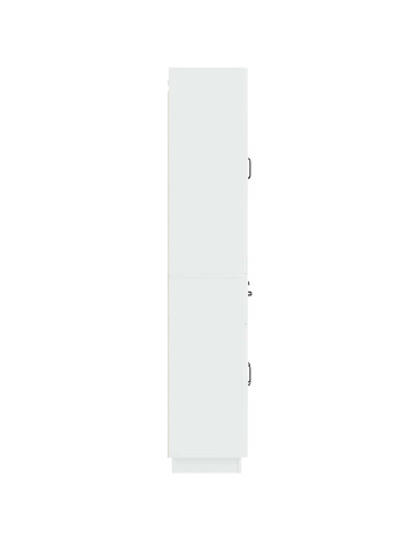 Set di armadi 2 pcs Bianco Lucido Legno ingegnerizzato