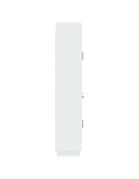 Set di armadi 2 pcs Bianco Lucido Legno ingegnerizzato