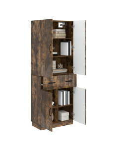 Set di armadi 2 pcs Rovere Fumo Legno ingegnerizzato 2