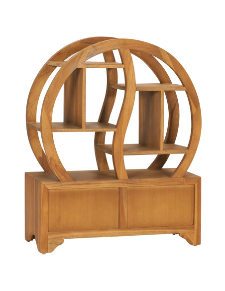 Armadietto con Mensola Yin Yang 68x26x83 cm in Legno di Teak