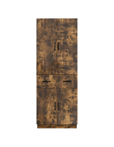 Set di armadi 2 pcs Rovere Fumo Legno ingegnerizzato
