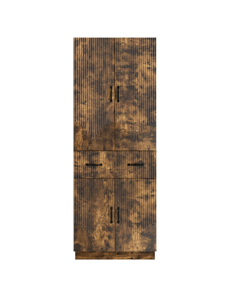 Set di armadi 2 pcs Rovere Fumo Legno ingegnerizzato