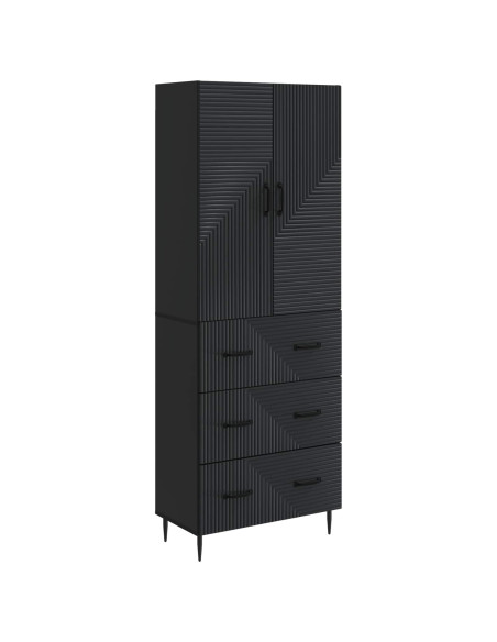 Set di armadi 2 pcs Nero 66 x 34,5 x 90 cm Legno ingegnerizzato