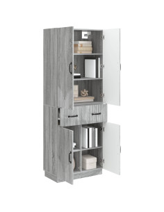 Set di armadi 2 pcs Sonoma grigio Legno ingegnerizzato 2