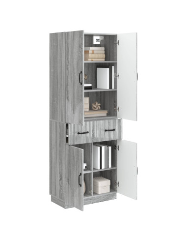Set di armadi 2 pcs Sonoma grigio Legno ingegnerizzato