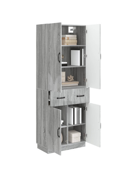 Set di armadi 2 pcs Sonoma grigio Legno ingegnerizzato