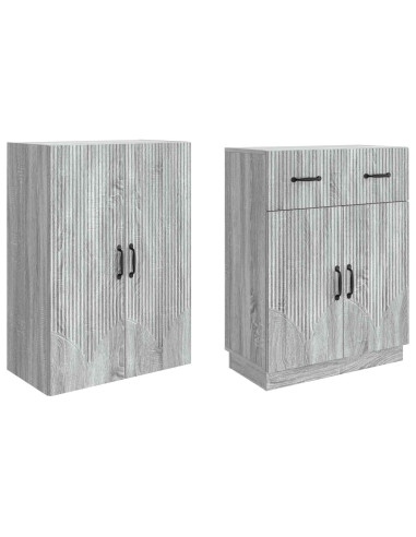 Set di armadi 2 pcs Sonoma grigio Legno ingegnerizzato