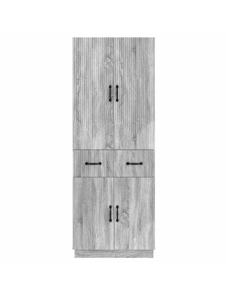 Set di armadi 2 pcs Sonoma grigio Legno ingegnerizzato