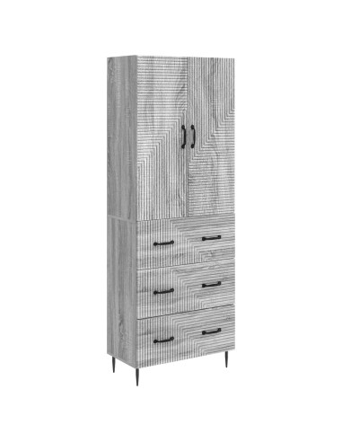 Set di armadi 2 pcs Sonoma grigio 66 x 34,5 x 90 cm