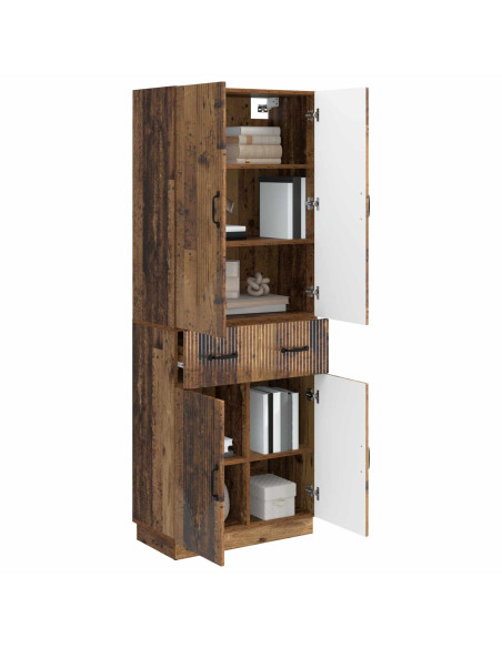 Set di armadi 2 pcs Legno antico Legno ingegnerizzato