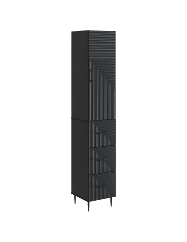 Set di armadi 2 pcs Nero 33 x 34,5 x 90 cm Legno ingegnerizzato