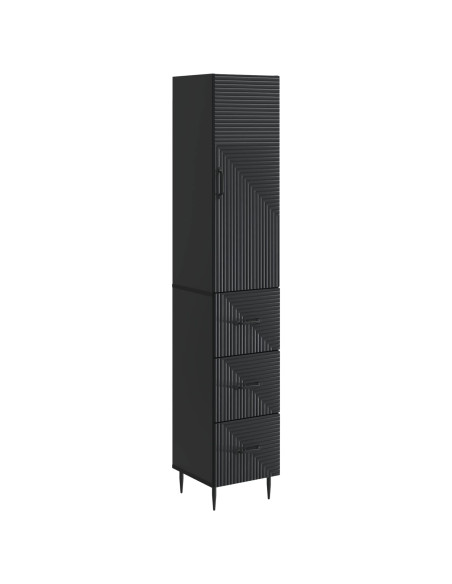 Set di armadi 2 pcs Nero 33 x 34,5 x 90 cm Legno ingegnerizzato