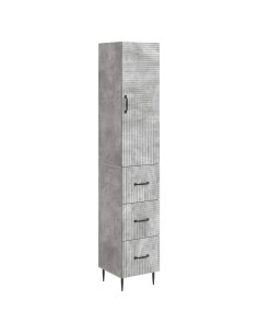 Set di armadi 2 pcs Grigio Cemento 33 x 34,5 x 90 cm