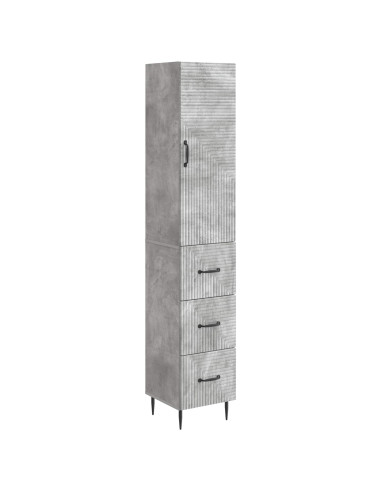 Set di armadi 2 pcs Grigio Cemento 33 x 34,5 x 90 cm