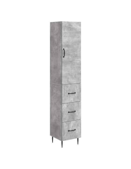 Set di armadi 2 pcs Grigio Cemento 33 x 34,5 x 90 cm